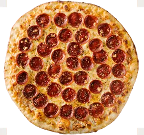 Zalat teaches a masterclass in the art of pepperoni pizza. We start with copious amounts of 100% all-beef pepperoni. Add a dash of oregano. A dash of cracked black pepper. And we anchor this greasy, savory, New York pizza deliciousness with crushed garlic